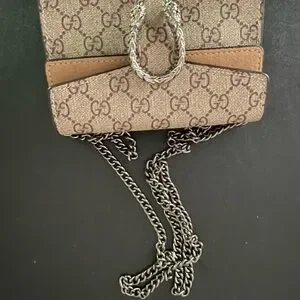 Gucci | Bags | Gucci Tan And Brown Monogram Bag With Silver  display picture 2